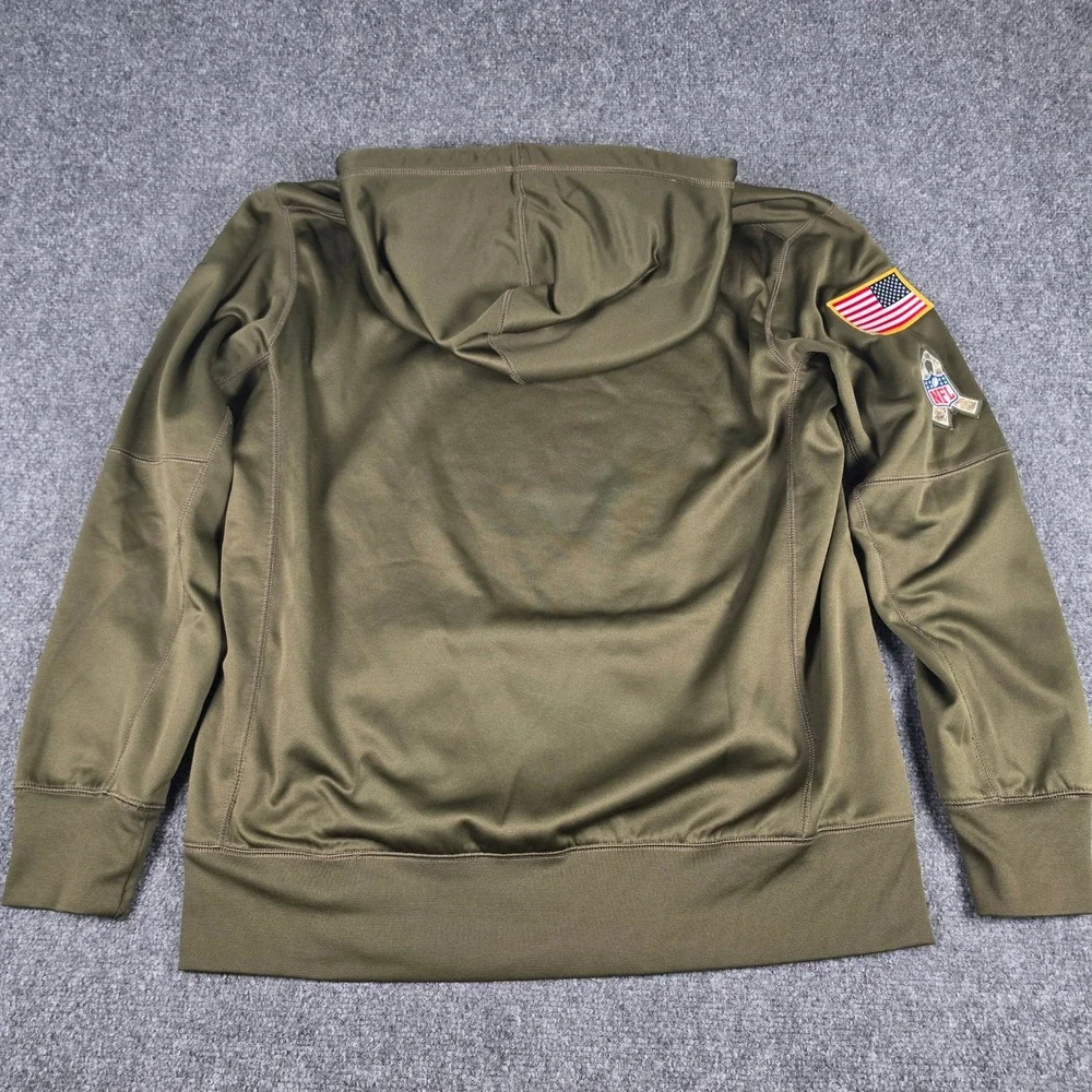 Nike Green Bay Packers Salute to Service Hoodie Mens L Green Therma-FIT NFL